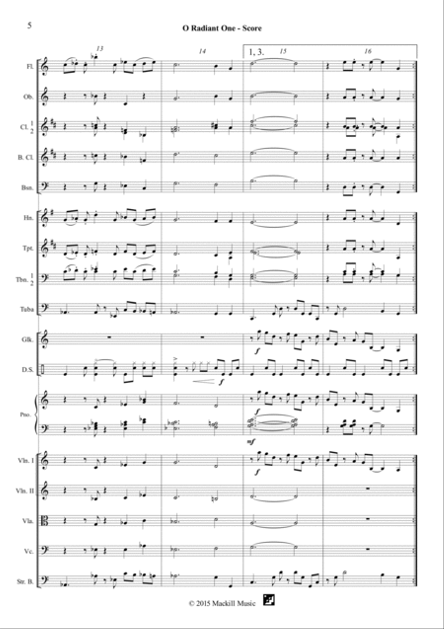 O Radiant One O Radiant One Full Orchestra scores gallery preview page 5