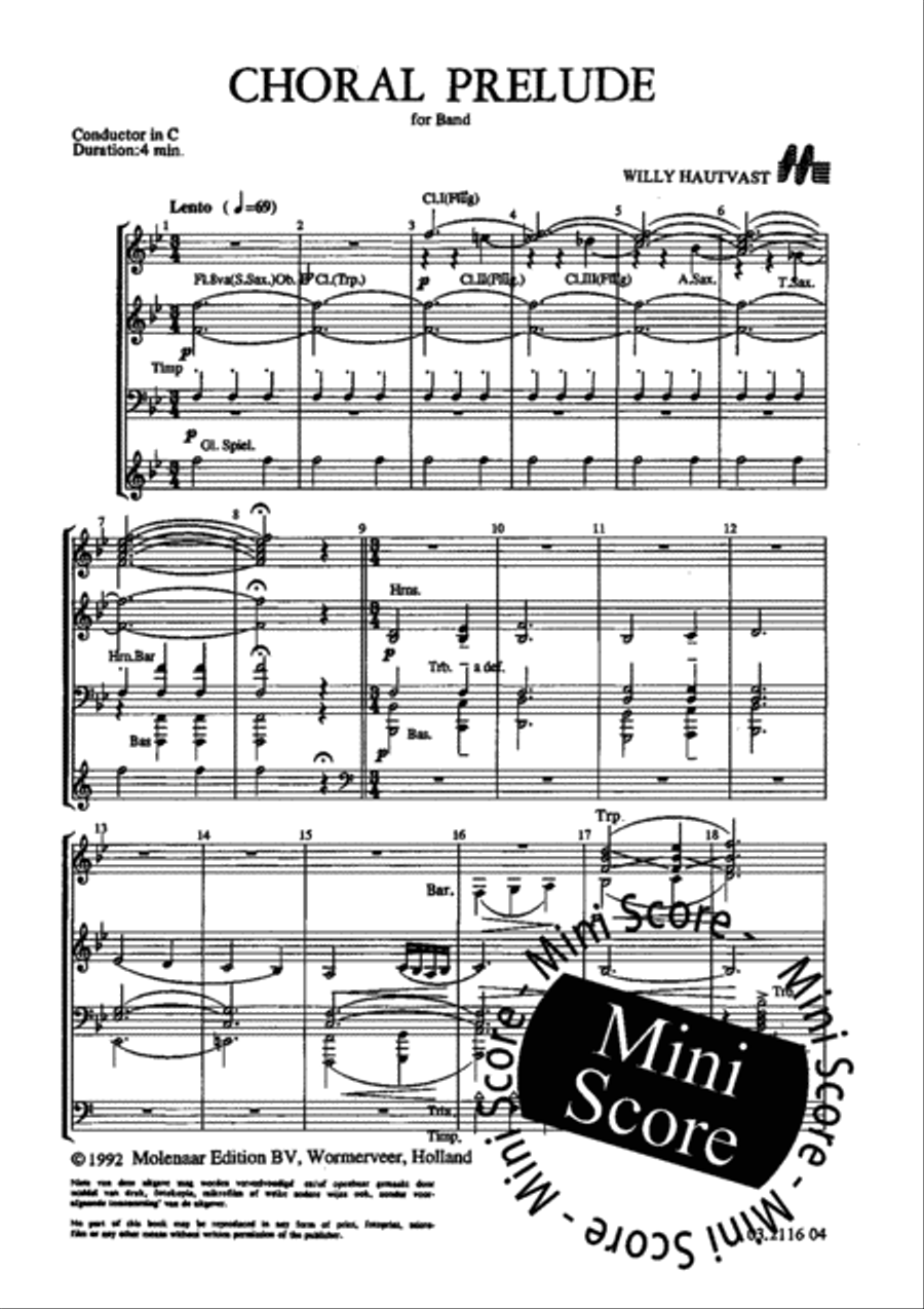 Choral Prelude Concert Band scores gallery preview page 7
