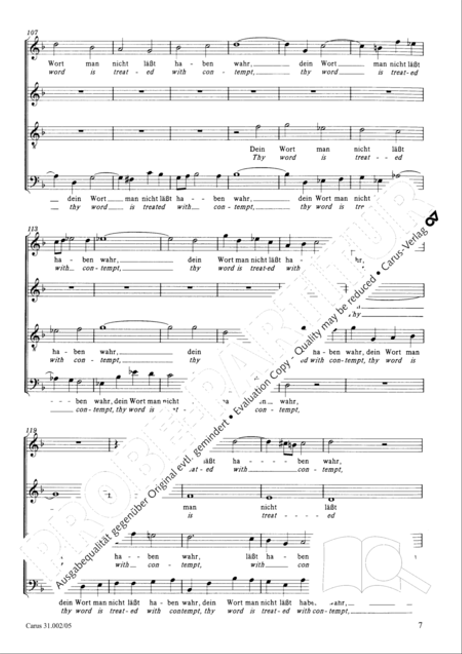 O God, from heaven look on us (Ach Gott, vom Himmel sieh darein) ATB scores gallery preview page 8