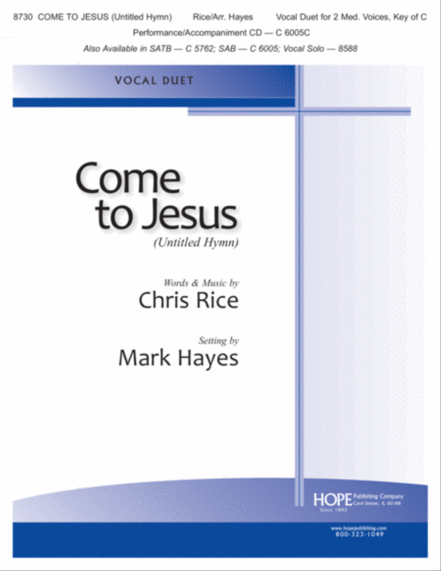 Book cover for Come to Jesus