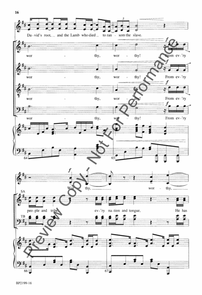 Is He Worthy? (octavo) [SATB choir] image number null