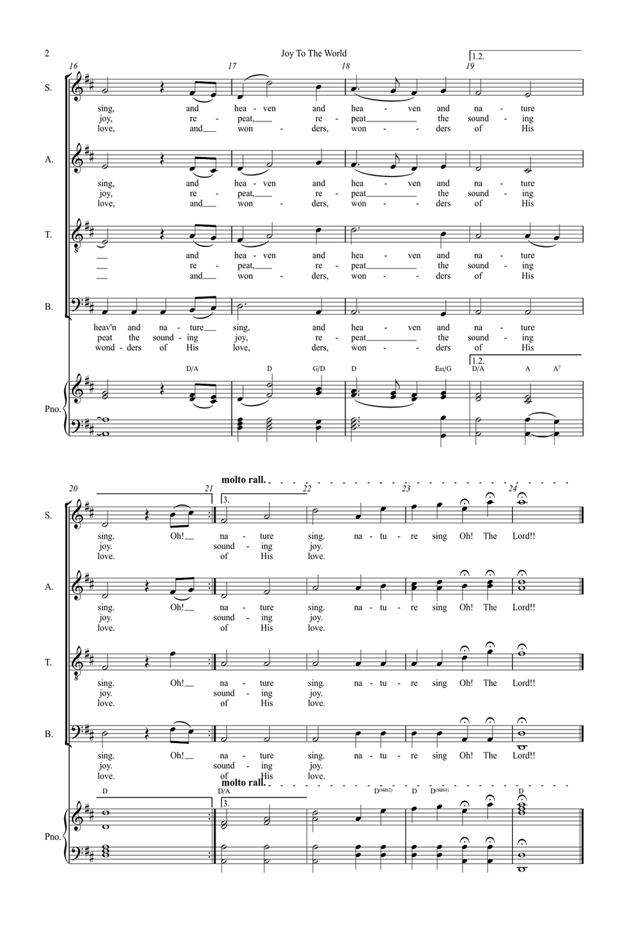 Joy To The World Small Ensemble scores gallery preview page 2