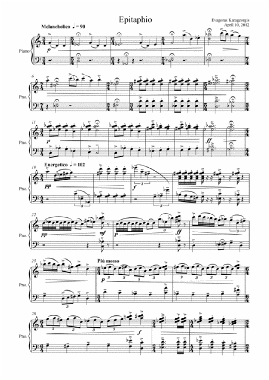 Epitaphio Piano Solo scores gallery preview page 2