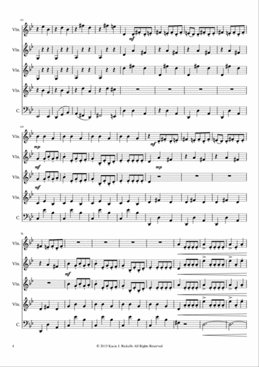 Danse Macabre - String Quintet String Orchestra scores gallery preview page 4