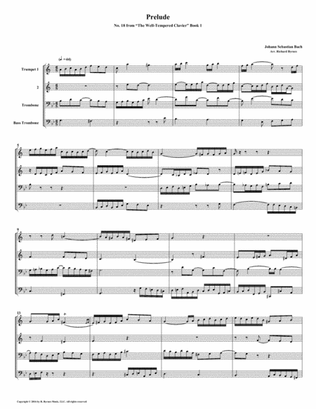 Prelude 18 from Well-Tempered Clavier, Book 1 (Brass Quartet)