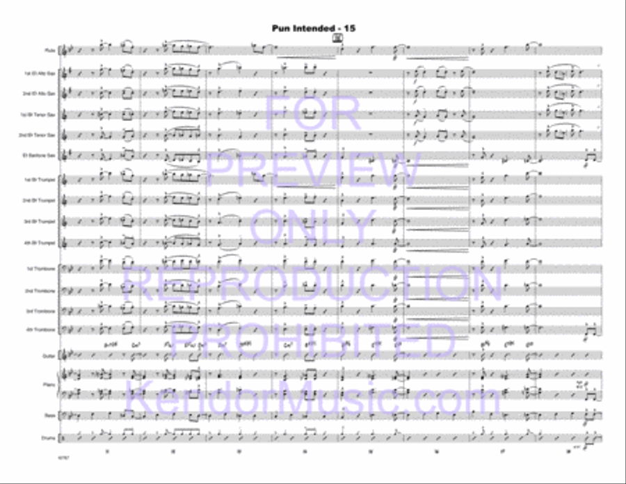 Pun Intended Jazz Ensemble scores gallery preview page 16