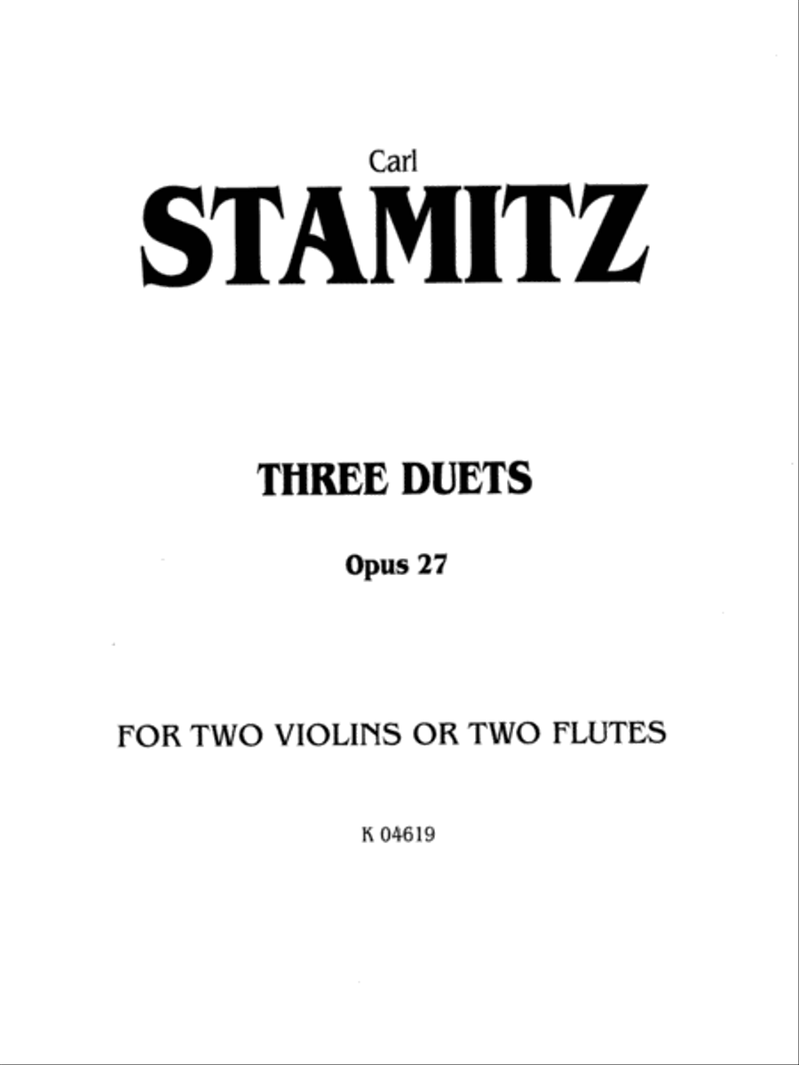 Three Duets, Op. 27