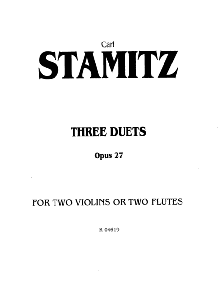 Three Duets, Op. 27