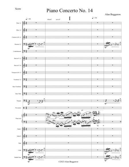 Piano Concerto No. 14 (score only) - Score Only
