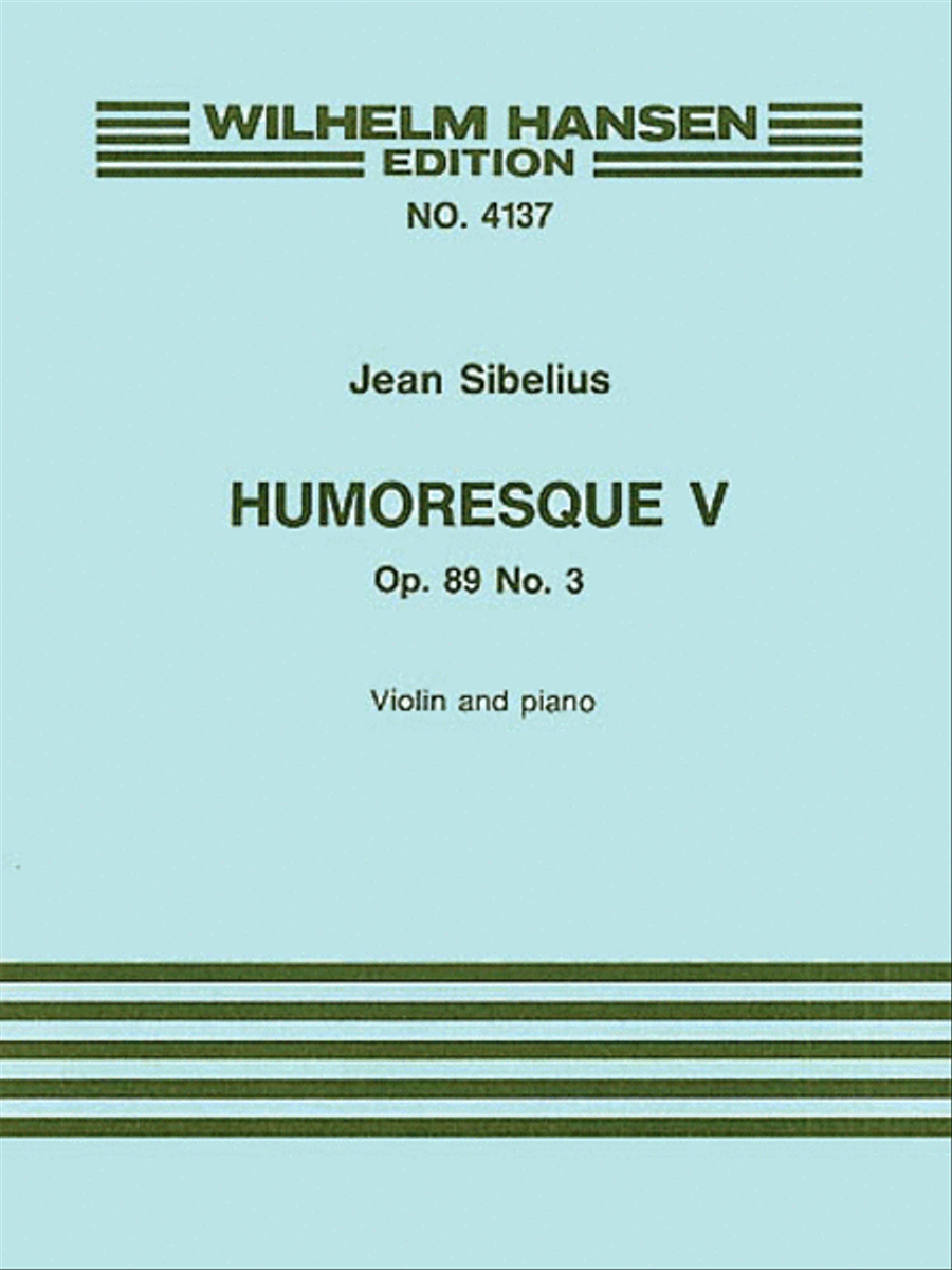 Jean Sibelius: Humoresque V Op.89 No.3 (Violin/Piano) Violin Solo scores gallery preview page 1