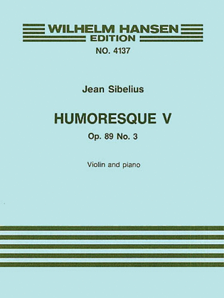 Book cover for Jean Sibelius: Humoresque V Op.89 No.3 (Violin/Piano)
