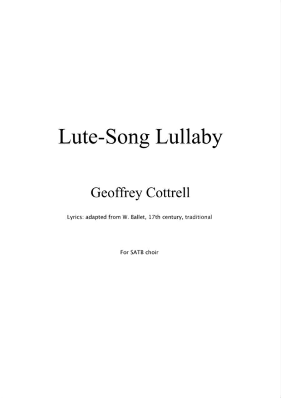 Lute-Song Lullaby Choir scores gallery preview page 1