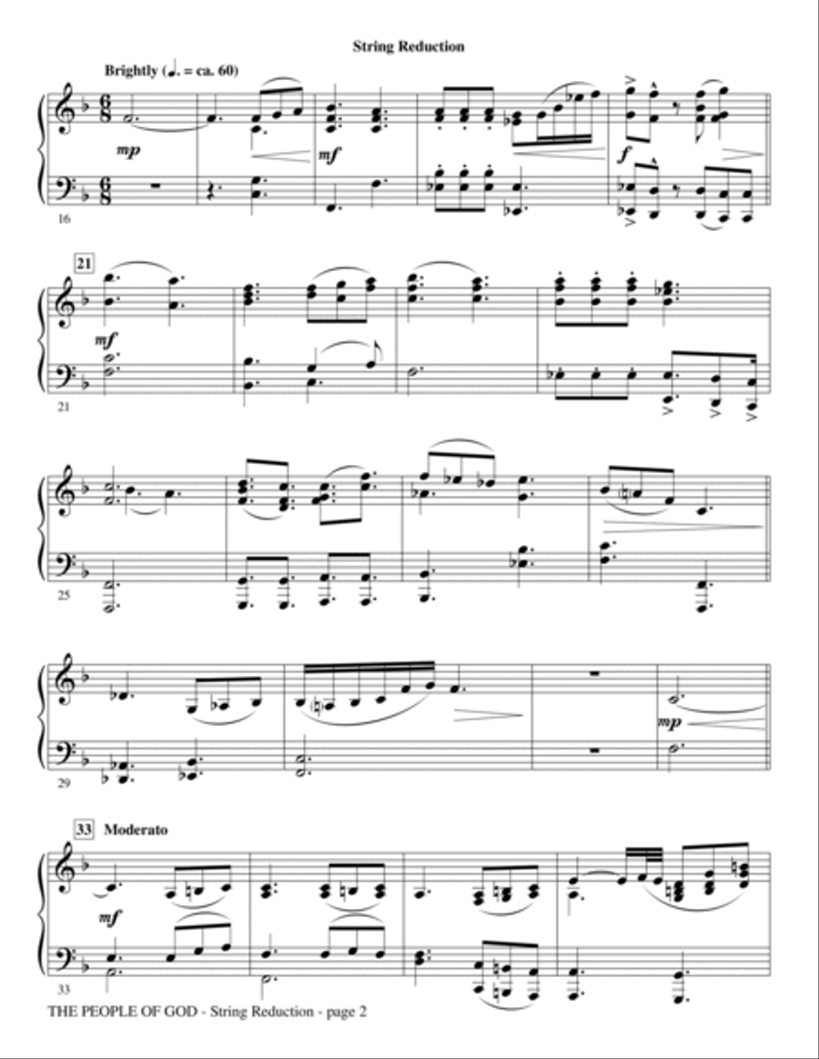 The People Of God - Keyboard String Reduction Choir scores gallery preview page 2