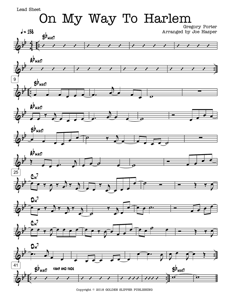 On My Way To Harlem Guitar scores gallery preview page 1