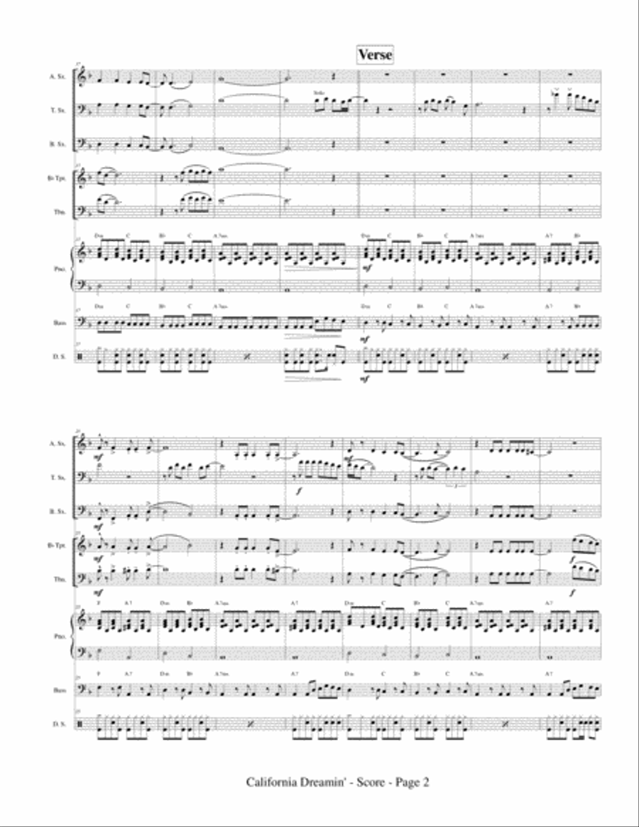 California Dreamin' Small Ensemble scores gallery preview page 4