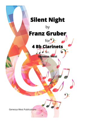 Silent Night For 4 Bb Clarinets