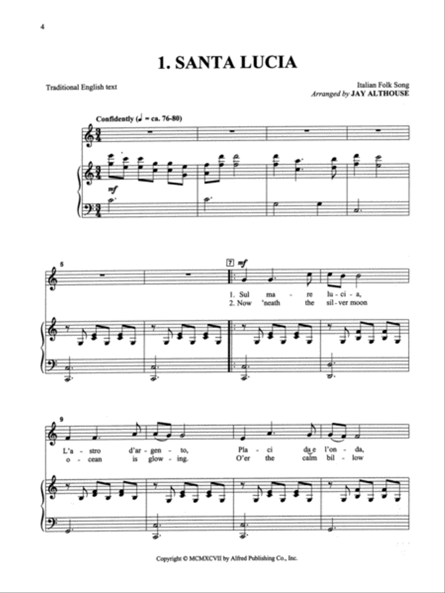 International Folk Songs for Solo Singers Medium-High Voice scores gallery preview page 3