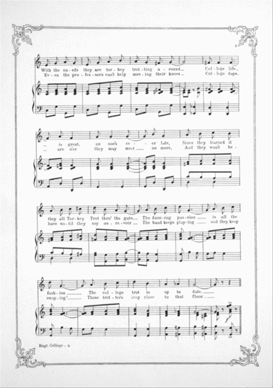 Ragtime College Turkey Trot Voice scores gallery preview page 3