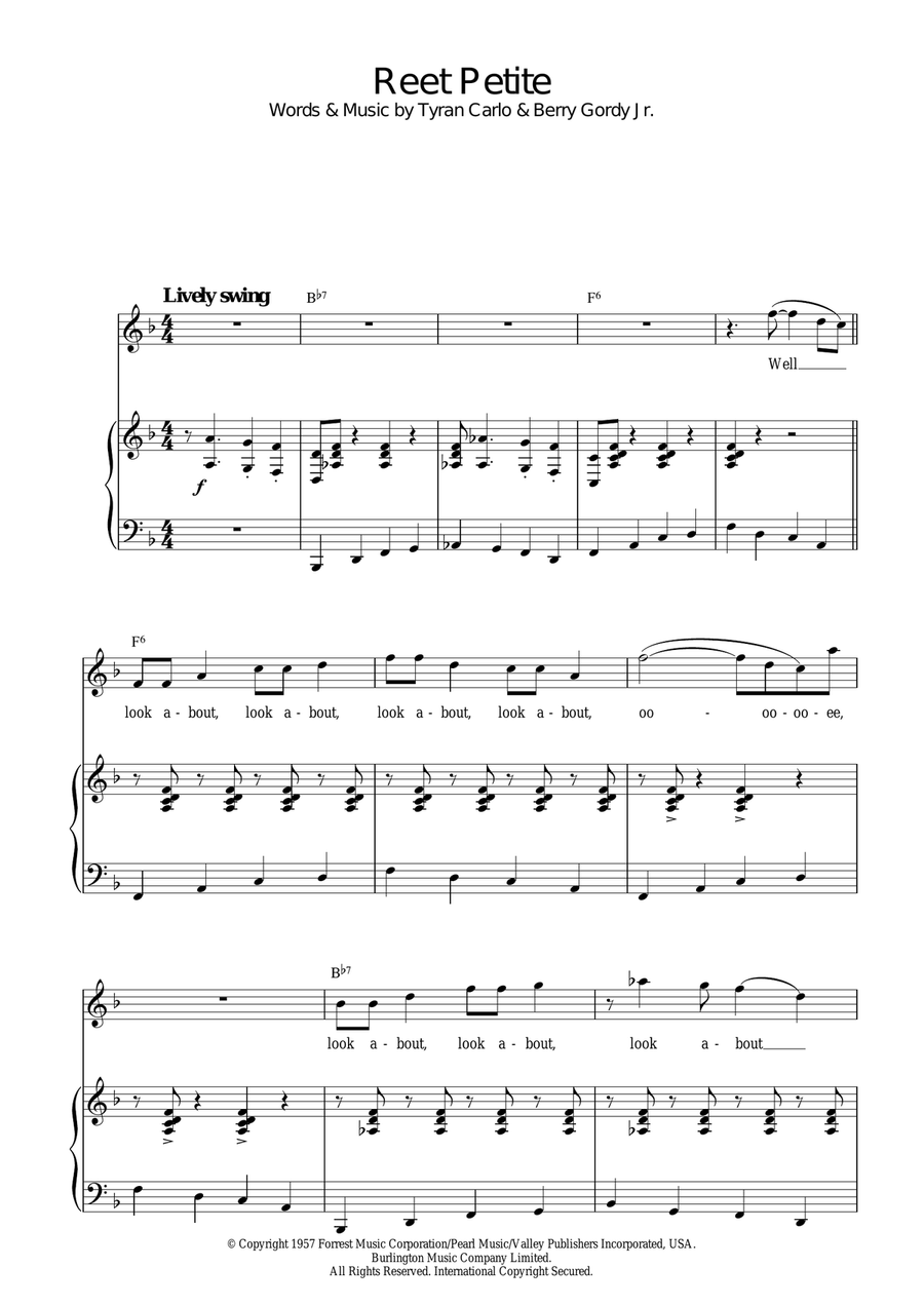 Reet Petite Reet Petite Acoustic Guitar scores gallery preview page 1