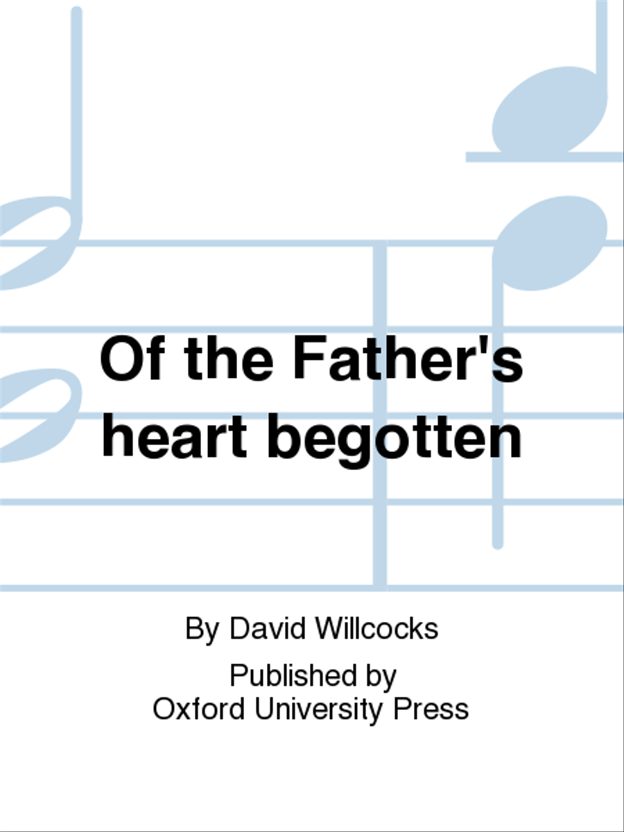 Of the Father's heart begotten 4-Part scores gallery preview page 1