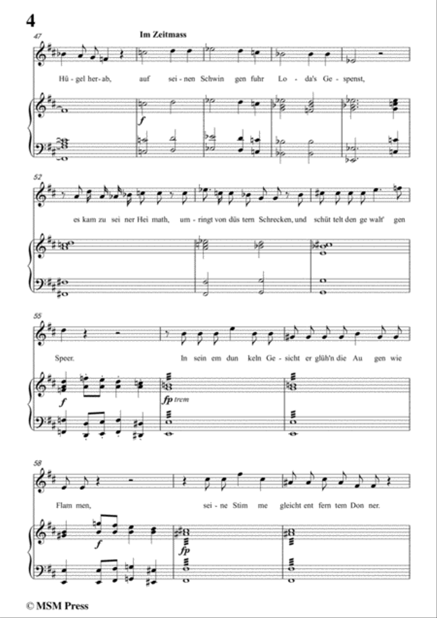 Schubert-Loda’s Gespenst,in b minor,D.150,for Voice and Piano Voice Solo scores gallery preview page 6