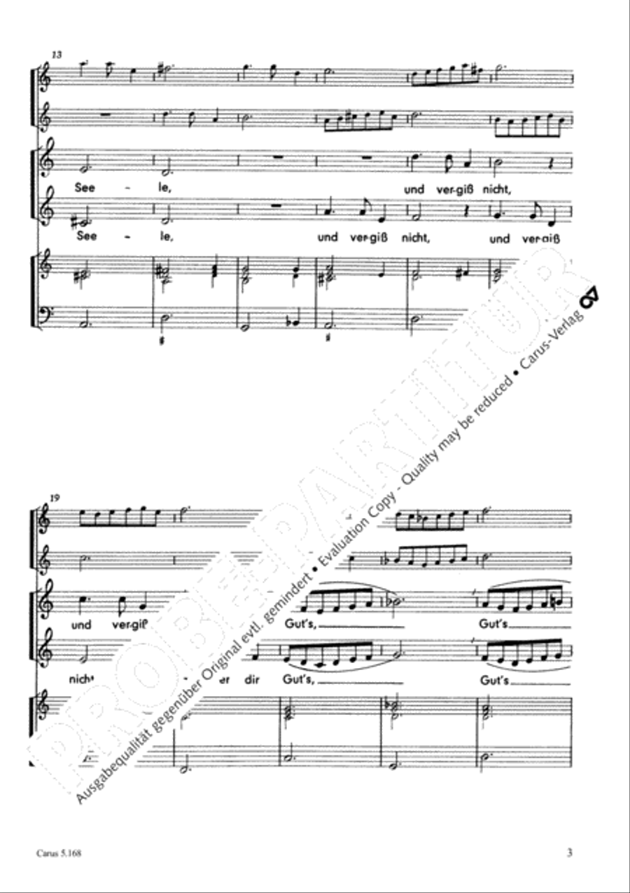 Praise the Almighty, O my spirit (Lobe den Herren, meine Seele) SA scores gallery preview page 4