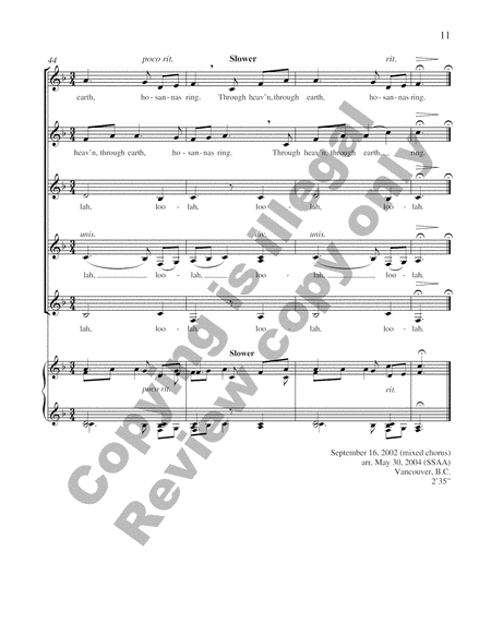 Carols of the Nativity: 4. A Christmas Lullaby (Choral Score)