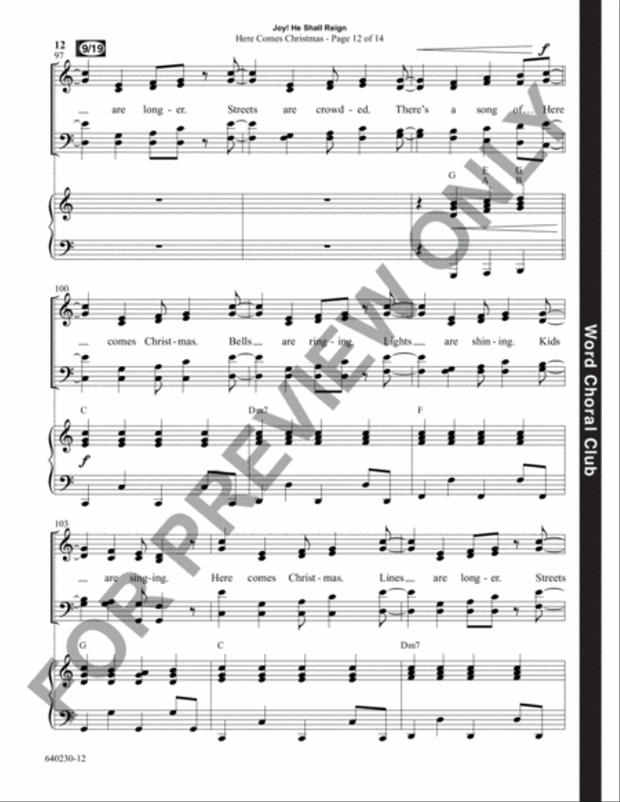 Here Comes Christmas - Anthem Here Comes Christmas - Anthem 4-Part scores gallery preview page 13