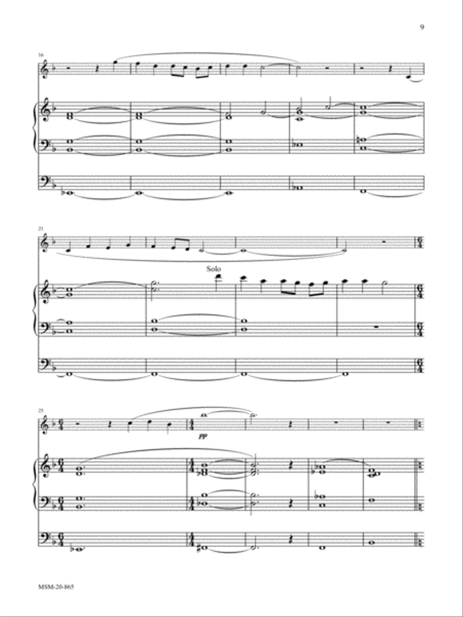An American Sonata for Solo Instrument and Organ Organ scores gallery preview page 5