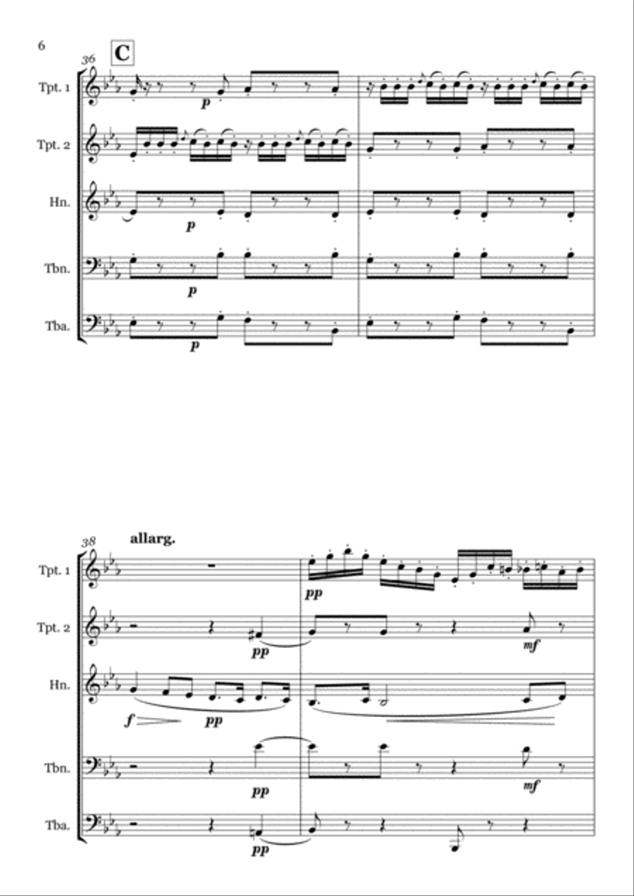 Prelude to La Traviata Brass Ensemble scores gallery preview page 6