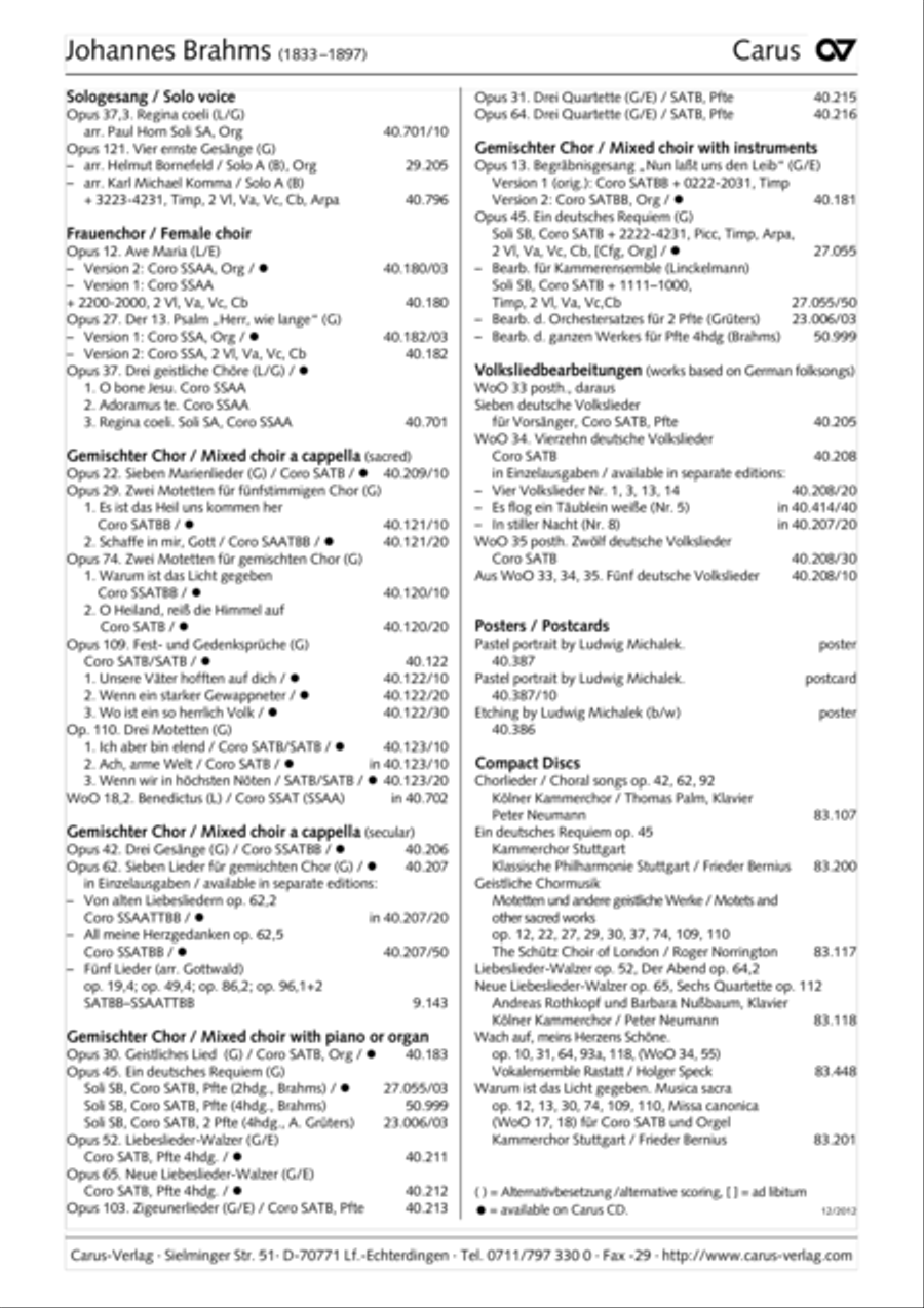 Liebeslieder-Walzer, Op. 52 Choir scores gallery preview page 57