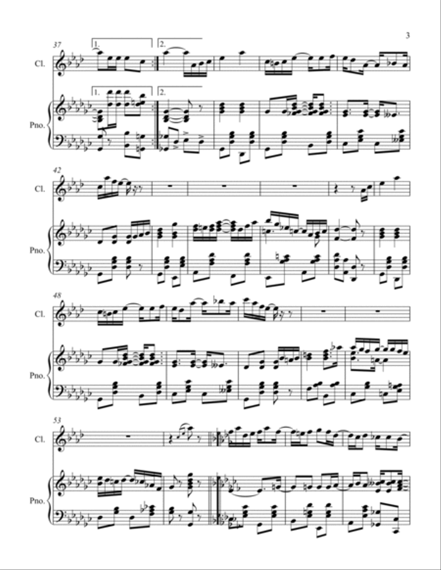 Weeping Willow Clarinet Solo scores gallery preview page 3