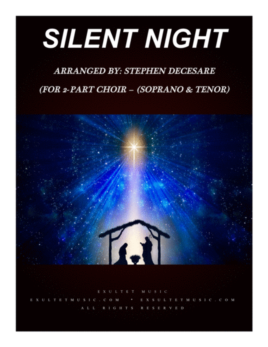 Silent Night (for 2-part choir - (Soprano and Tenor) image number null