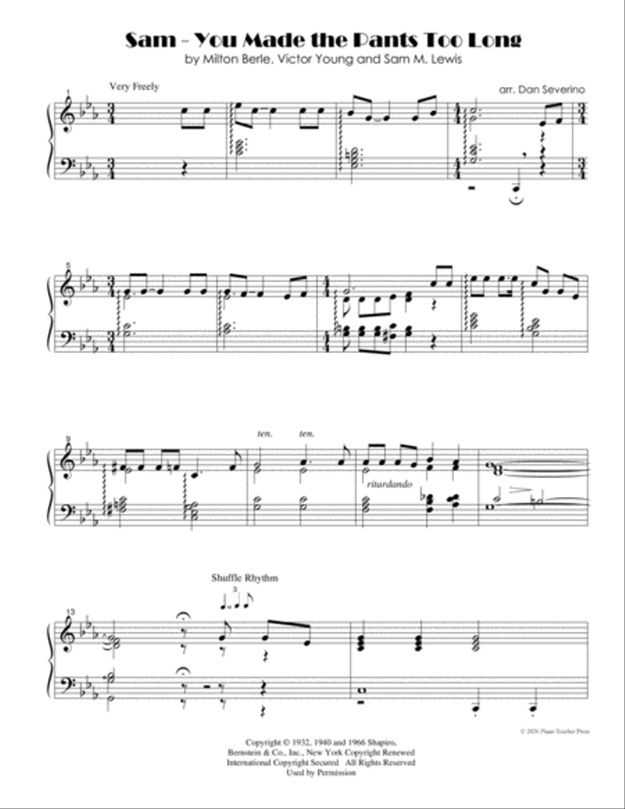Sam, You Made The Pants Too Long 3-Part scores gallery preview page 2