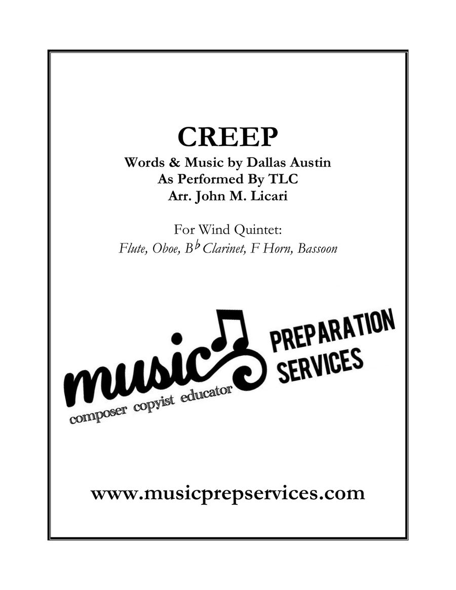 Creep Woodwind Quintet scores gallery preview page 1
