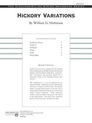 Hickory Variations: Score