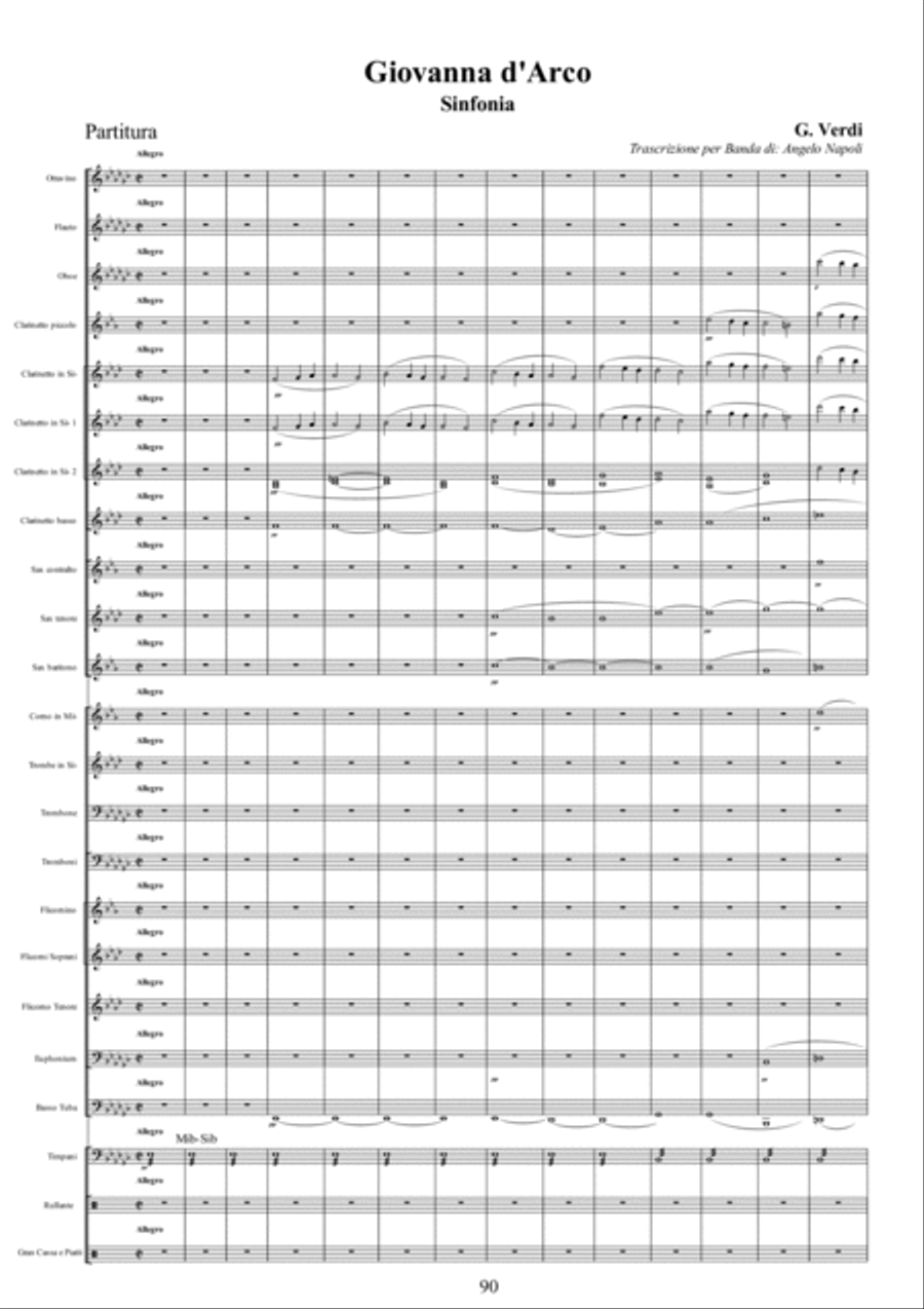 Giovanna d'Arco - Sinfonia Concert Band scores gallery preview page 1