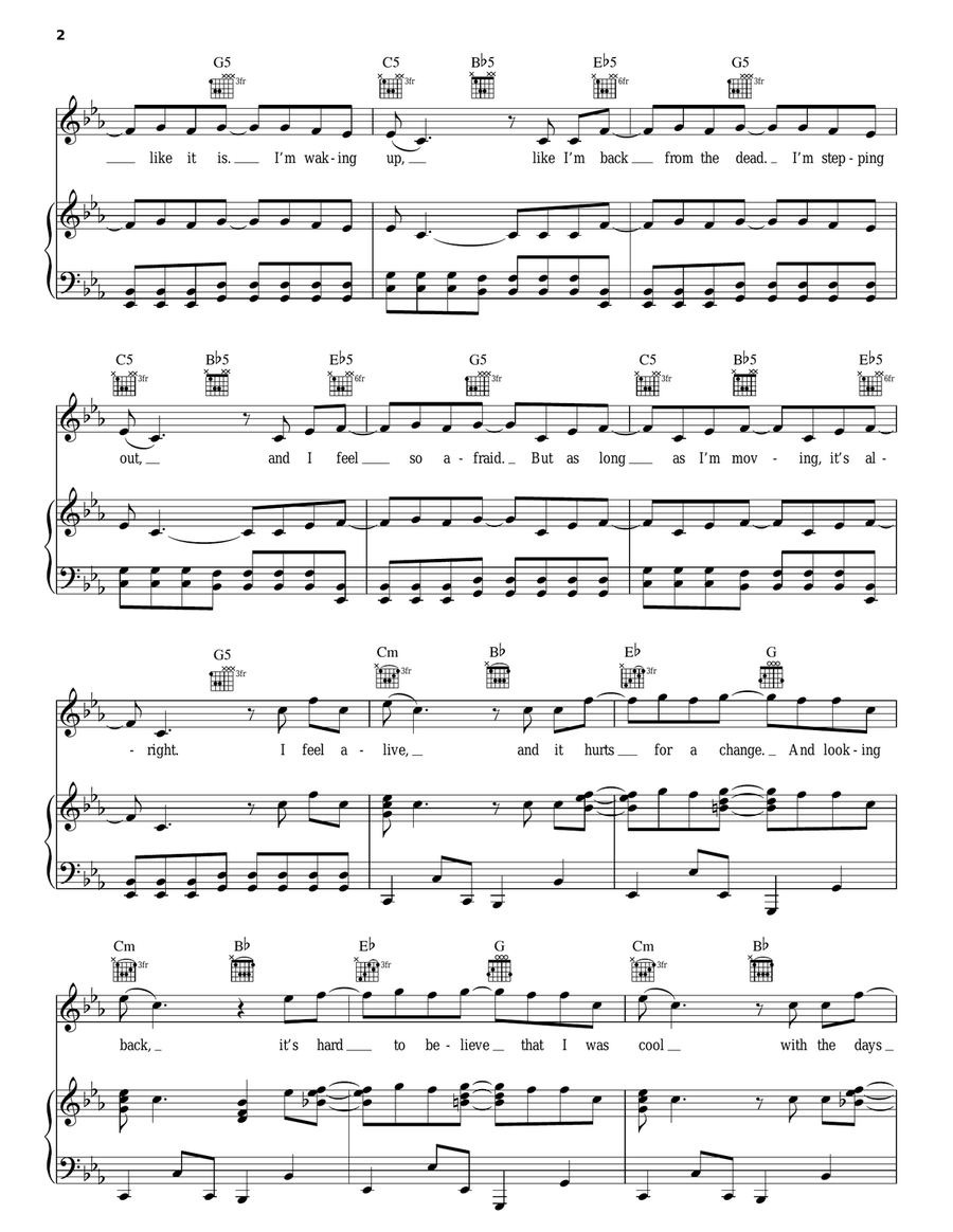 Never Going Back To OK Never Going Back To OK Piano, Vocal, Guitar scores gallery preview page 2