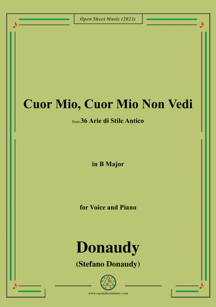 Donaudy-Cuor Mio,Cuor Mio Non Vedi,in B Major