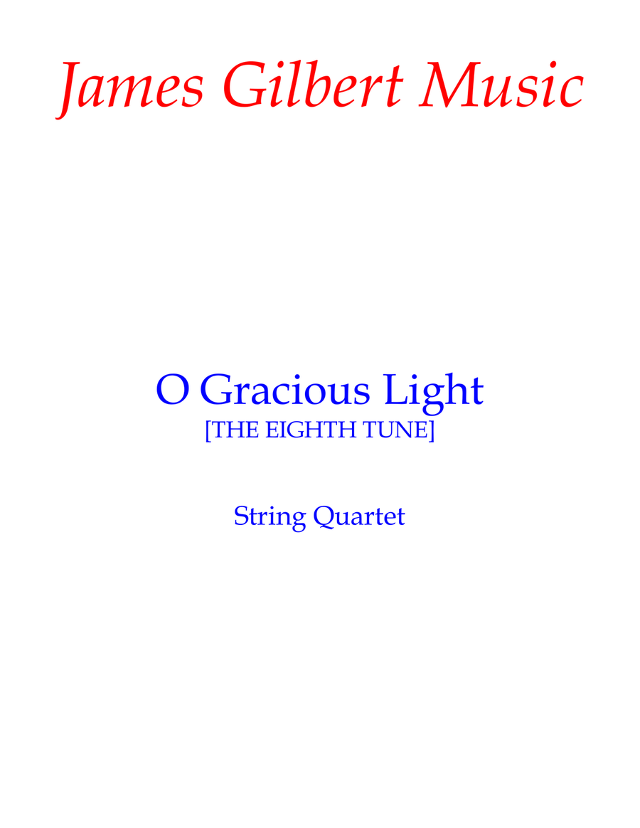 O Gracious Light O Gracious Light String Quartet scores gallery preview page 1