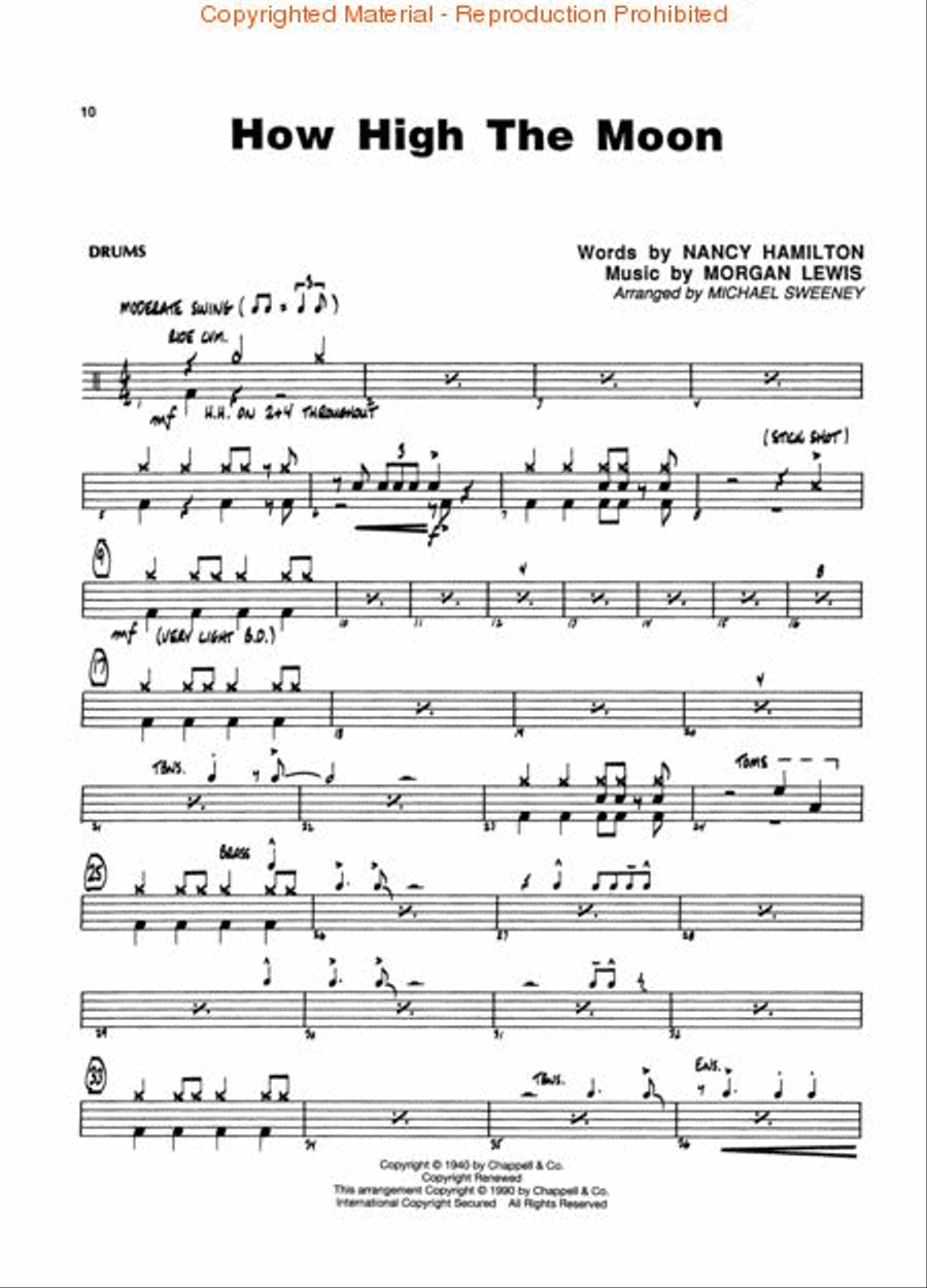 Easy Jazz Classics – Drums Jazz Ensemble scores gallery preview page 4