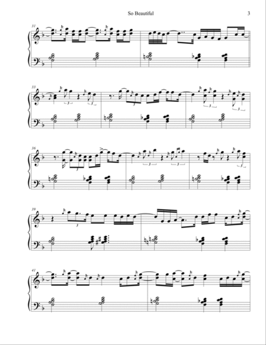 So Beautiful Piano Solo scores gallery preview page 3