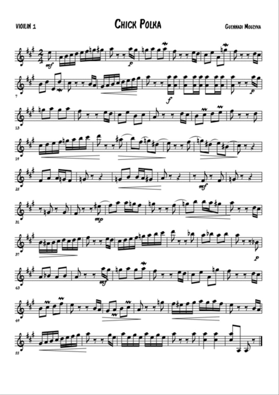 Chick Polka Piano Quartet scores gallery preview page 3