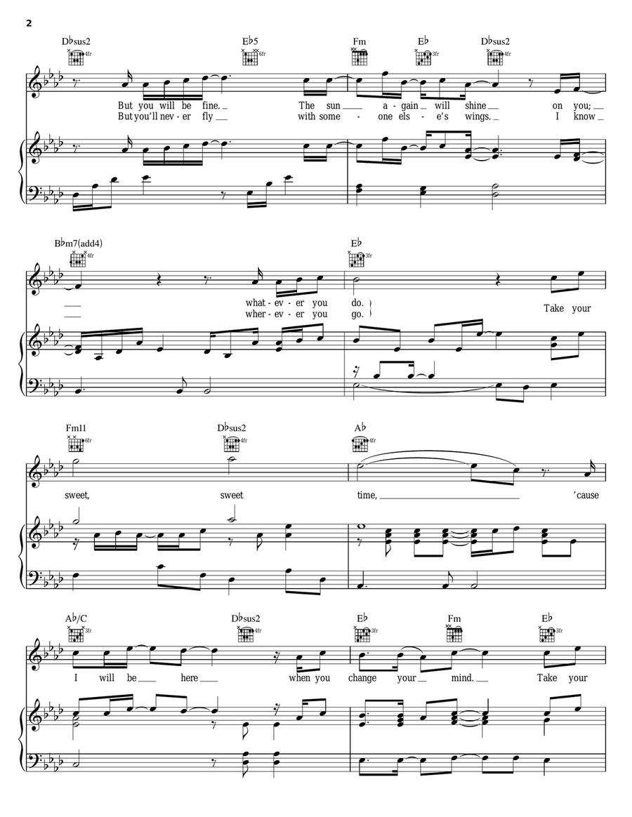 Take Your Sweet Time Piano, Vocal, Guitar scores gallery preview page 2