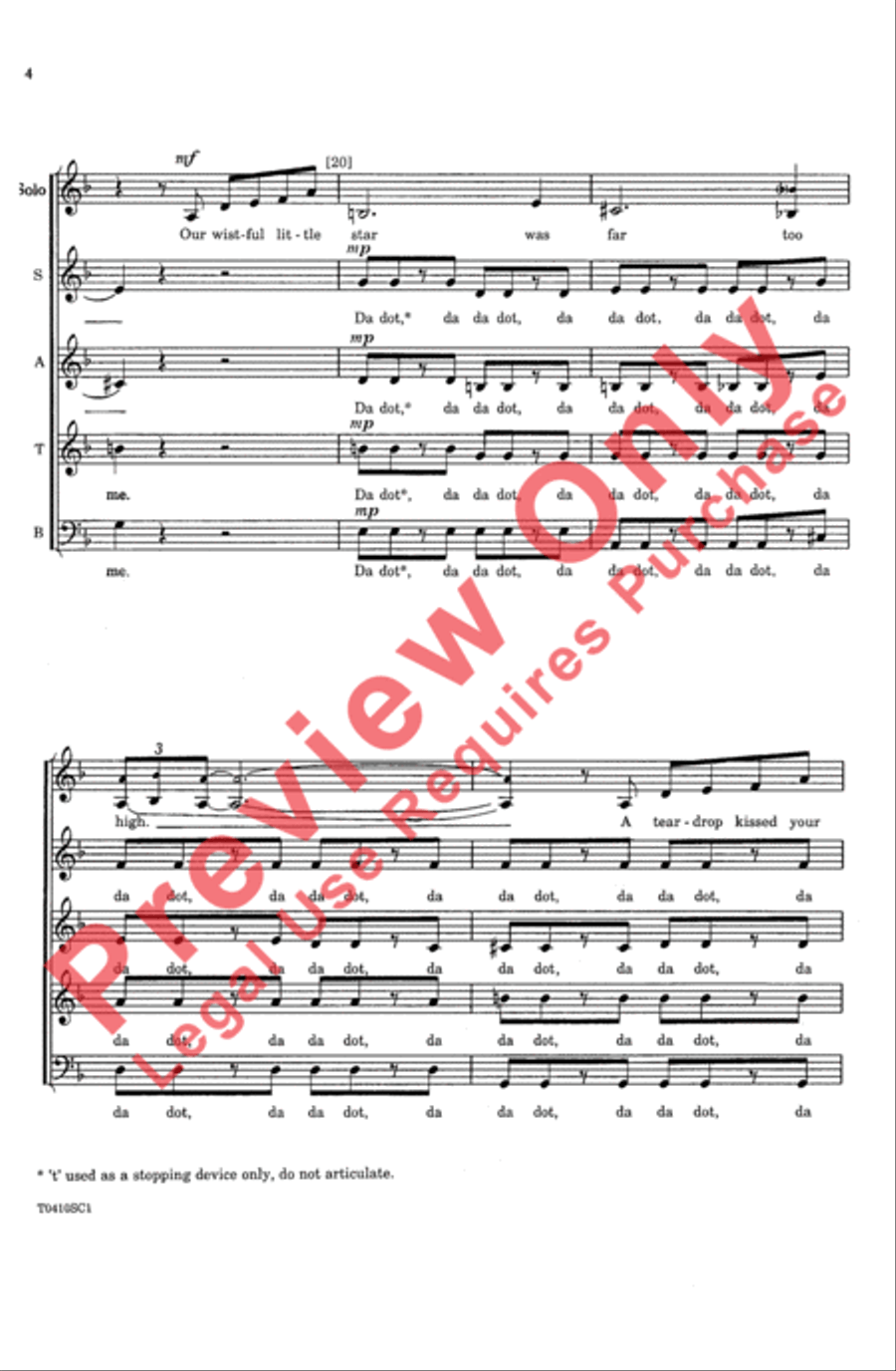 The Shadow of Your Smile 4-Part scores gallery preview page 4