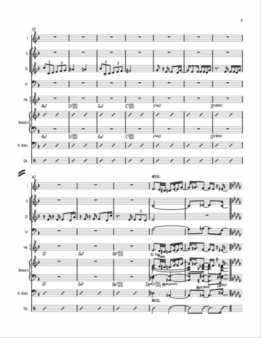 The Girl From Ipanema (garôta De Ipanema) Large Ensemble scores gallery preview page 5