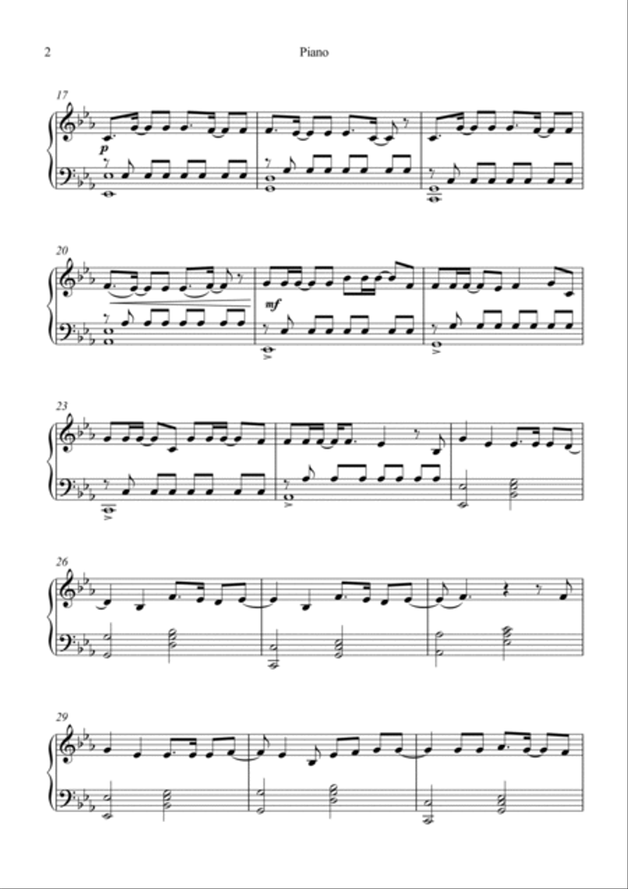 Spring Day Piano Solo scores gallery preview page 2