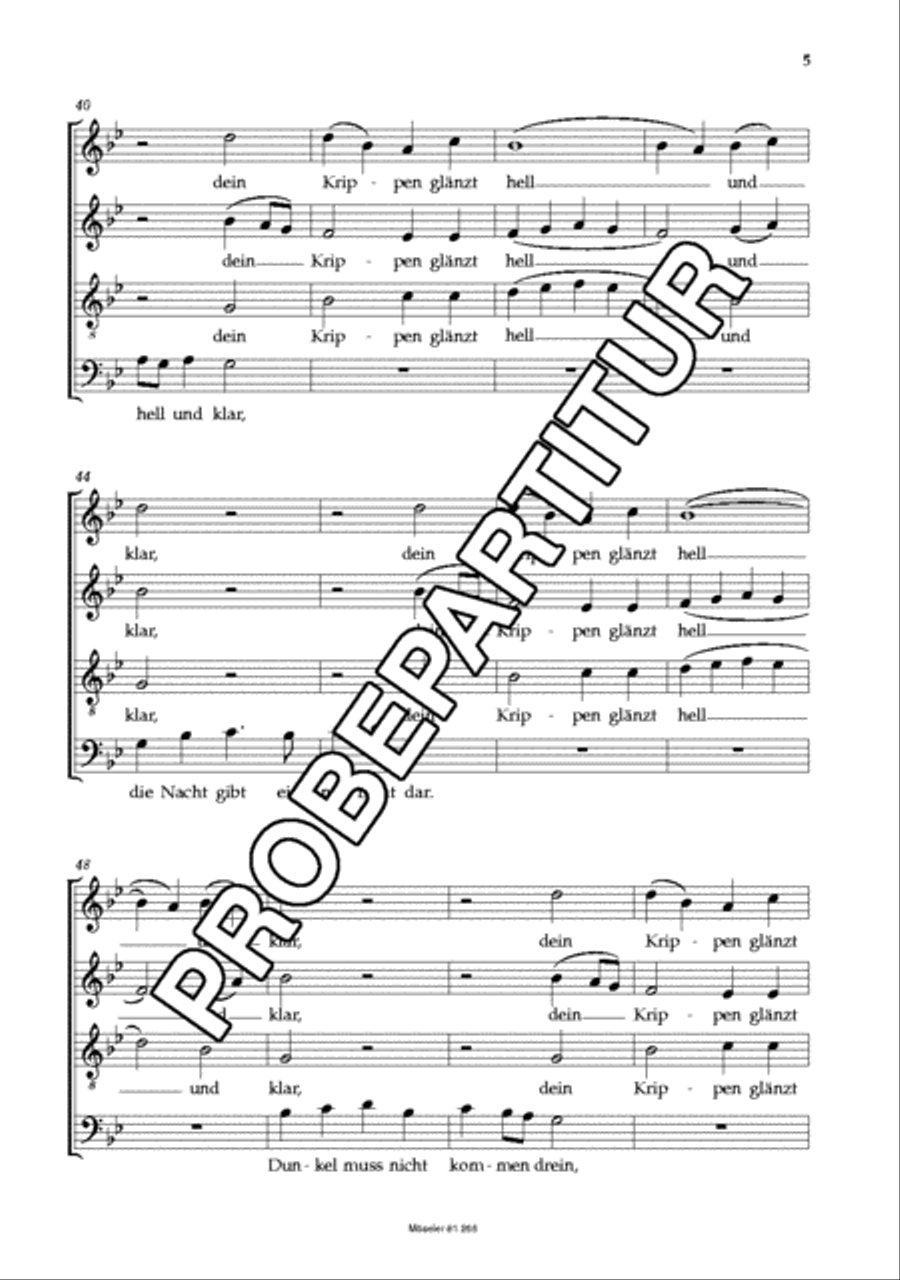 Nun komm der Heiden Heiland Wk 323 4-Part scores gallery preview page 6