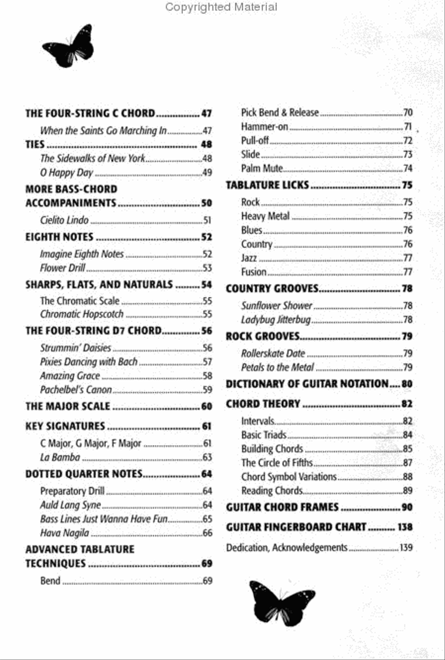 Girl's Guitar Method Complete (Book & DVD with hard case) Easy Guitar scores gallery preview page 3