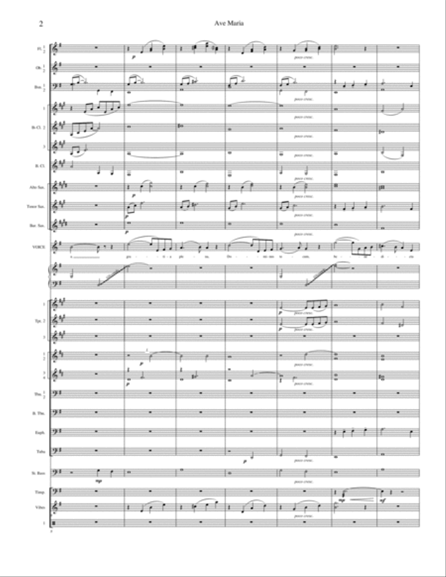 Ave Maria Concert Band scores gallery preview page 6